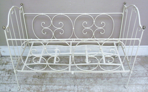 ANTIQUE FRENCH IRON COT FOR DISPLAY